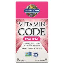 Garden of Life, Vitamin Code, 原生維他命 B12, 30 素食膠囊.